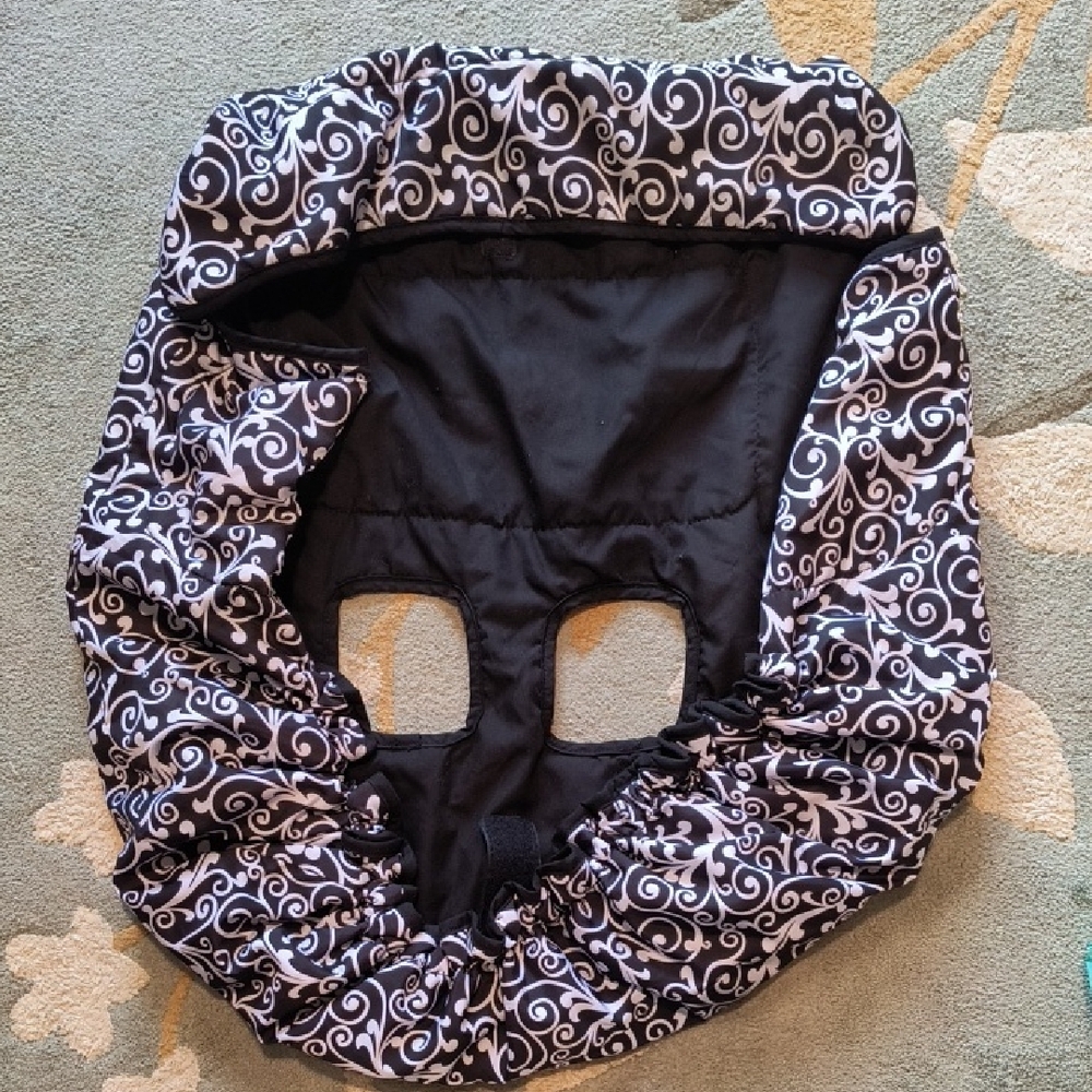 Black and White Swirl Car Seat Cover